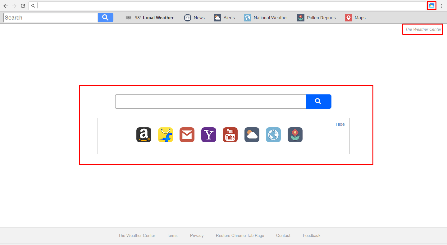 Search.theweathercenter.co (Weather Center) Browser Hijacker